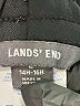Lands' End 100% Polyester Color Block Black Track Pants Size 14 - 16 Husky - photo 3