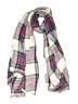 Talbots 100% Rayon Plaid White Scarf One size - photo 1