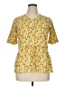 D&Co. Yellow Short Sleeve Blouse Size XL - photo 1