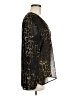IMAN 100% Polyester Animal Print Black Long Sleeve Blouse Size M - photo 4