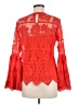 Adiva Solid Red Long Sleeve Blouse Size M - photo 2