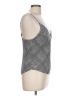 fleur du mal 100% Silk Gray Sleeveless Silk Top Size L - photo 4