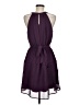 Crescent 100% Polyester Solid Purple Casual Dress Size M - photo 2