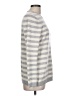 L.L.Bean 100% Cashmere Stripes Gray Silver Cashmere Pullover Sweater Size L - photo 4