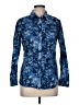 Talbots Outlet Print Blue Long Sleeve Button-Down Shirt Size M - photo 1