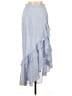 BB Dakota 100% Rayon Checkered-gingham Blue Casual Skirt Size 2 - photo 1