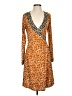 BCBGMAXAZRIA Graphic Orange Cocktail Dress Size S - photo 1