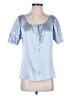 Nine West Blue Short Sleeve Blouse Size 4 - photo 1