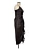 SIMKHAI 100% Polyester Metallic Black Brown Cocktail Dress Size 8 - photo 4