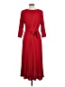 Perceptions Red Casual Dress Size L - photo 2