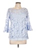 NY Collection Blue 3/4 Sleeve Blouse Size L - photo 1