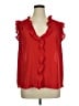 ELOQUII 100% Polyester Red Sleeveless Blouse Size 16 Plus - photo 1