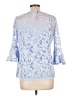 NY Collection Blue 3/4 Sleeve Blouse Size L - photo 2