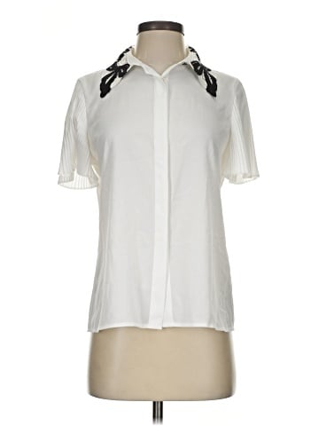Karl Lagerfeld Paris Short Sleeve Blouse (view 1)
