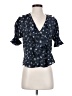 Heartloom 100% Polyester Blue Short Sleeve Blouse Size XS - photo 1