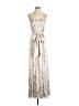 BCBGMAXAZRIA Metallic Silver Cocktail Dress Size 2 - photo 1
