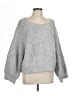 Free People Metallic Gray Pullover Sweater Size L - photo 1
