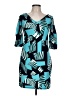 Leota Graphic Teal Casual Dress Size 10 (estimated) - photo 1
