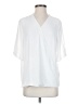 IMAN 100% Polyester White Short Sleeve Blouse Size S - photo 1