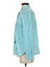 Talbots 100% Cotton Checkered-gingham Teal Long Sleeve Button-Down Shirt Size S - photo 5