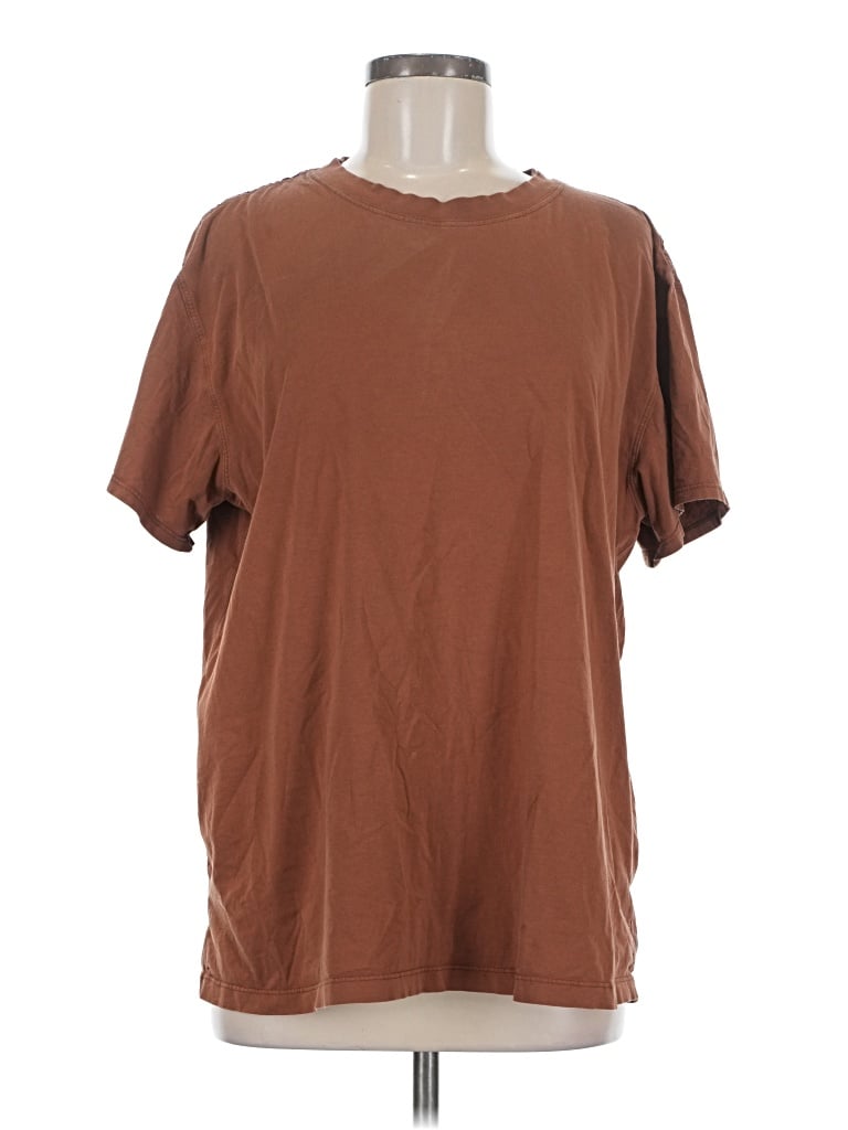 Pre-owned Lululemon Athletica Short Sleeve T-shirt In Brown