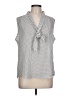Miss Love 100% Polyester Gray Sleeveless Blouse Size L - photo 1