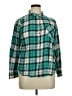 Merona Plaid Teal Long Sleeve Button-Down Shirt Size XL - photo 1