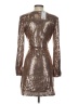 Nine West 100% Polyester Metallic Brown Cocktail Dress Size S - photo 2