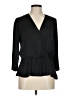 1.State 100% Polyester Black 3/4 Sleeve Blouse Size M - photo 1