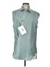 Rag & Bone 100% Cotton Teal Sleeveless Button-Down Shirt Size L - photo 1