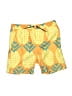 Tea 100% Polyester Print Yellow Board Shorts Size 4 - photo 1