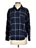 Z Supply Plaid Blue Long Sleeve Button-Down Shirt Size XS - photo 1
