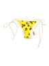 Solid & Striped Print Yellow Swimsuit Bottoms Size L - photo 1