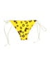 Solid & Striped Print Yellow Swimsuit Bottoms Size L - photo 2
