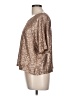 Rebecca Minkoff Metallic Gold Short Sleeve Top Size L (estimated) - photo 5