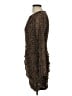 Aqua Animal Print Brown Cocktail Dress Size L - photo 5