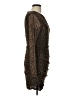 Aqua Animal Print Brown Cocktail Dress Size L - photo 4