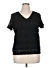 Worthington Black Short Sleeve Top Size 1X - photo 1