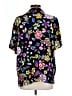 Clio Floral Black Short Sleeve Blouse Size L (estimated) - photo 2