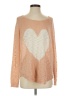 Debut Hearts Pink Pullover Sweater Size S - photo 1