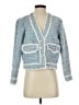 Aqua 100% Polyester Tweed Blue Blazer Size S - photo 1