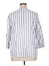 Talbots Outlet 100% Cotton Stripes Blue 3/4 Sleeve Button-Down Shirt Size XL - photo 2