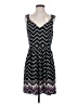 White House Black Market 100% Silk Chevron-herringbone Black Casual Dress Size 4 - photo 1