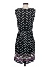 White House Black Market 100% Silk Chevron-herringbone Black Casual Dress Size 4 - photo 2
