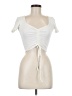 Zara Ivory Short Sleeve Top Size M - photo 1