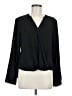 Remade 100% Polyester Black Long Sleeve Blouse Size M - photo 1