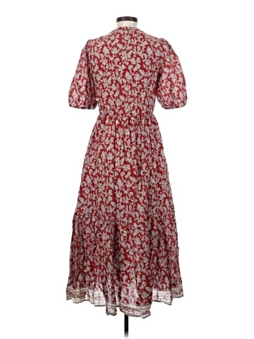 Madewell Pintucked Puff-Sleeve Midi Dress in Floral (view 2)