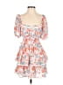Unbranded 100% Polyester Hearts Orange Cocktail Dress Size S - photo 1