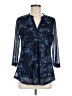 Timeson Blue 3/4 Sleeve Blouse Size M - photo 1
