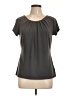 Worthington Gray Short Sleeve Blouse Size L (petite) - photo 1